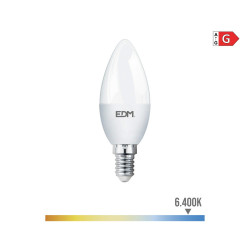 Bombilla Vela Led 5W Blanca 6400K E-14