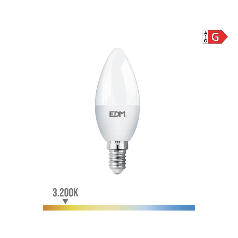 Bombilla Vela Led 5W Cálida E-14