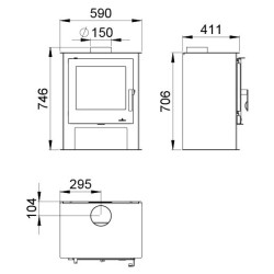 Estufa De Leña Gijón 11KW Bronpi