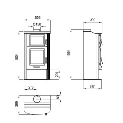 Estufa De Leña Tudela 13kw Bronpi