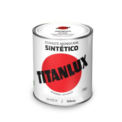 Pintura Esmalte sintético Titanlux color amarillo medio de 375ml.