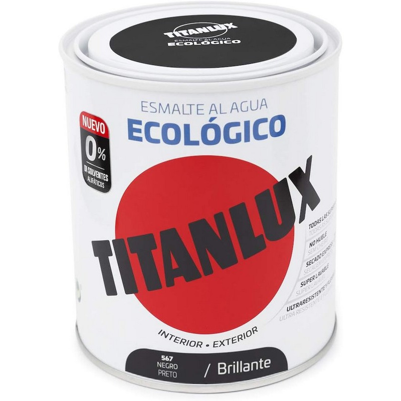 Esmalte Titanlux Negro Brillante Ecológico 250ml