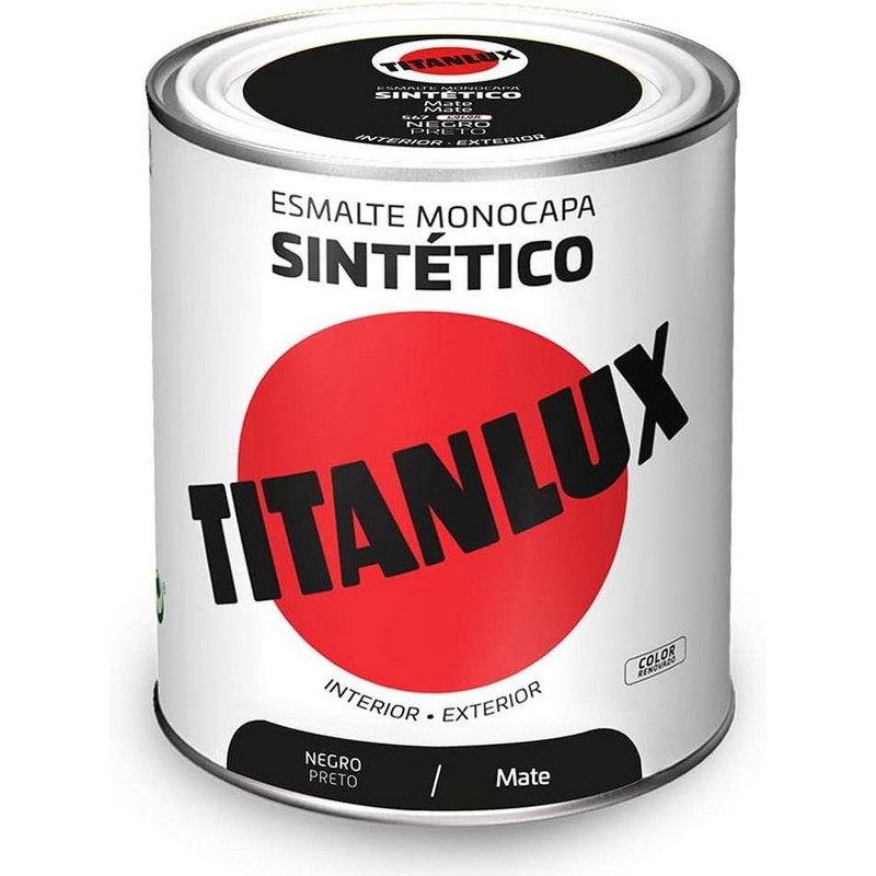 Esmalte Titanlux Negro Mate Ecológico 750ml