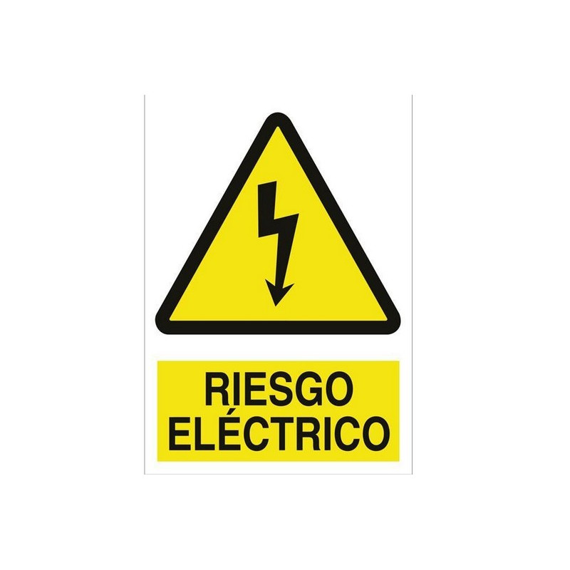 Rotulo Poliestireno Riesgo Eléctrico 210x297