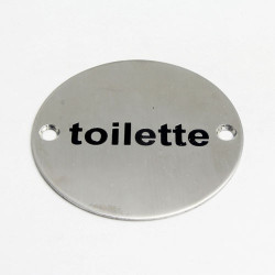 Rotulo Inox WC