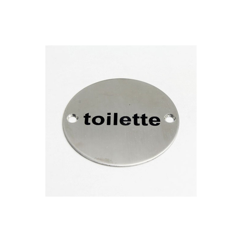 Rotulo Inox WC