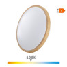 Aplique Superficie Circular LED 18W 4000K Madera ref. 32539