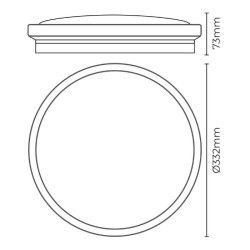 Aplique Superficie Circular LED 18W 4000K Madera ref. 32539