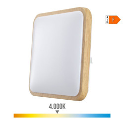 Aplique Superficie Cuadrado Led 18W 4000K Madera ref. 32541