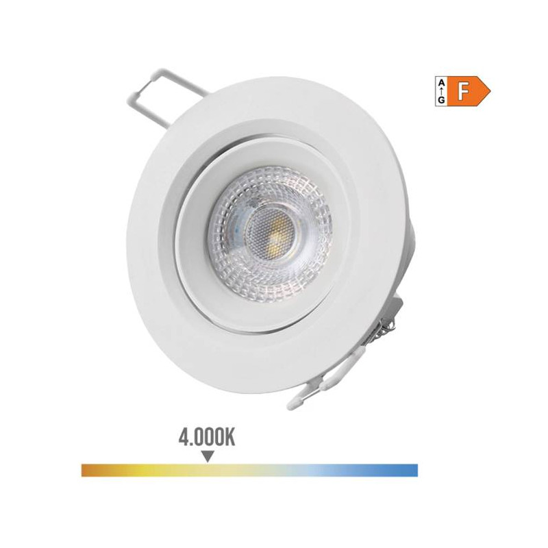 Downlight Led .Empotrar Blanco 4000K 5W 9cm