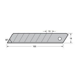 Cuchilla Cutter 18mm 10ud.