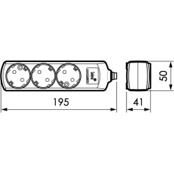 Base Superficie 2P+T 16A Ref.8003