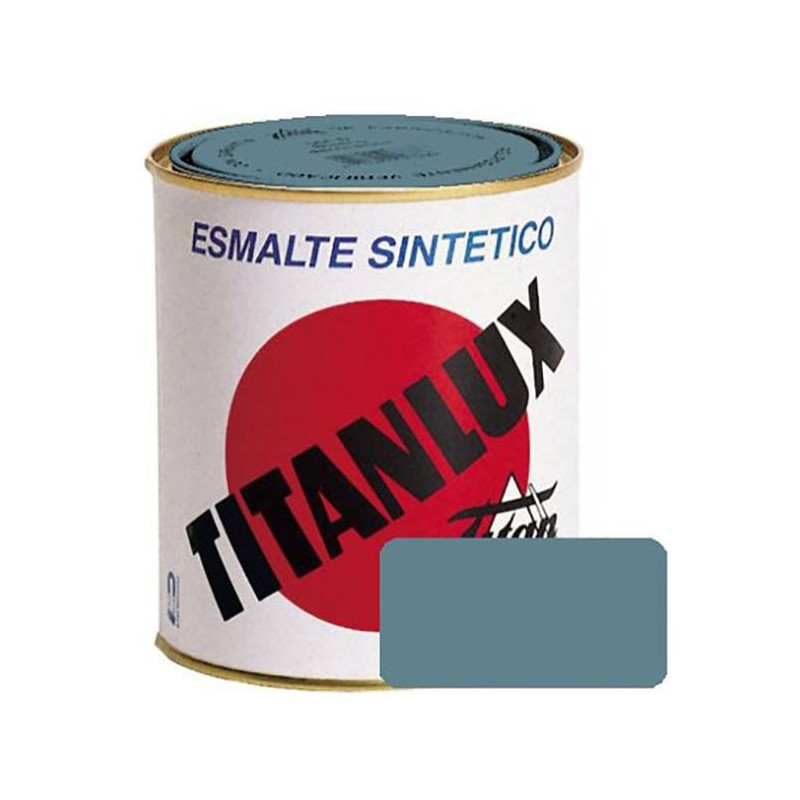 Pintura Esmalte Sintetico Gris Azulado 750 ml.Titanlux