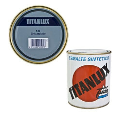 Pintura Esmalte Sintetico Gris Azulado 750 ml.Titanlux