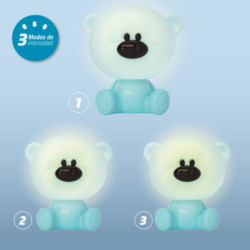 Luz De Noche Infantil Led Osito Azul 2,5W