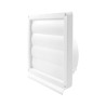 Rejilla PVC Redonda 120mm 165x 185 Blanca