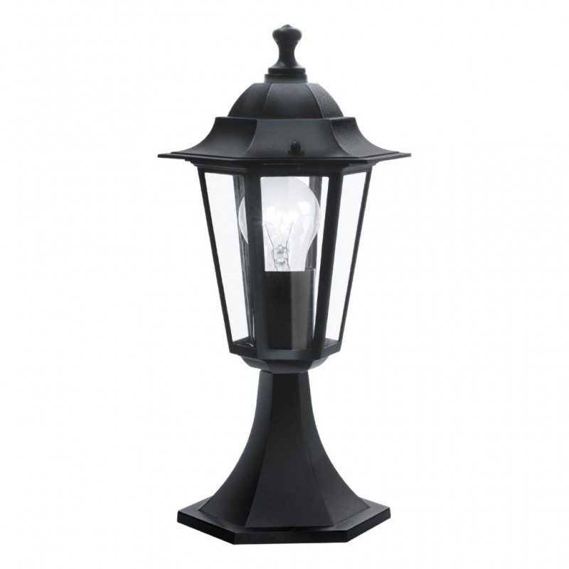 Farol Aluminio Con Base Negro