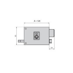 Cerradura CVL 1125/12 Derecha