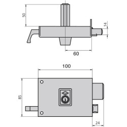 Cerradura CVL 1125/10 Izquierda