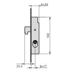 Cerradura Empotrar Ucem 5638/20