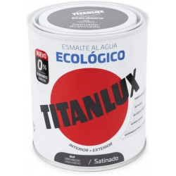 Pintura Esmalte Ecologico Gris Medio Satinado 750 ml. Titanlux