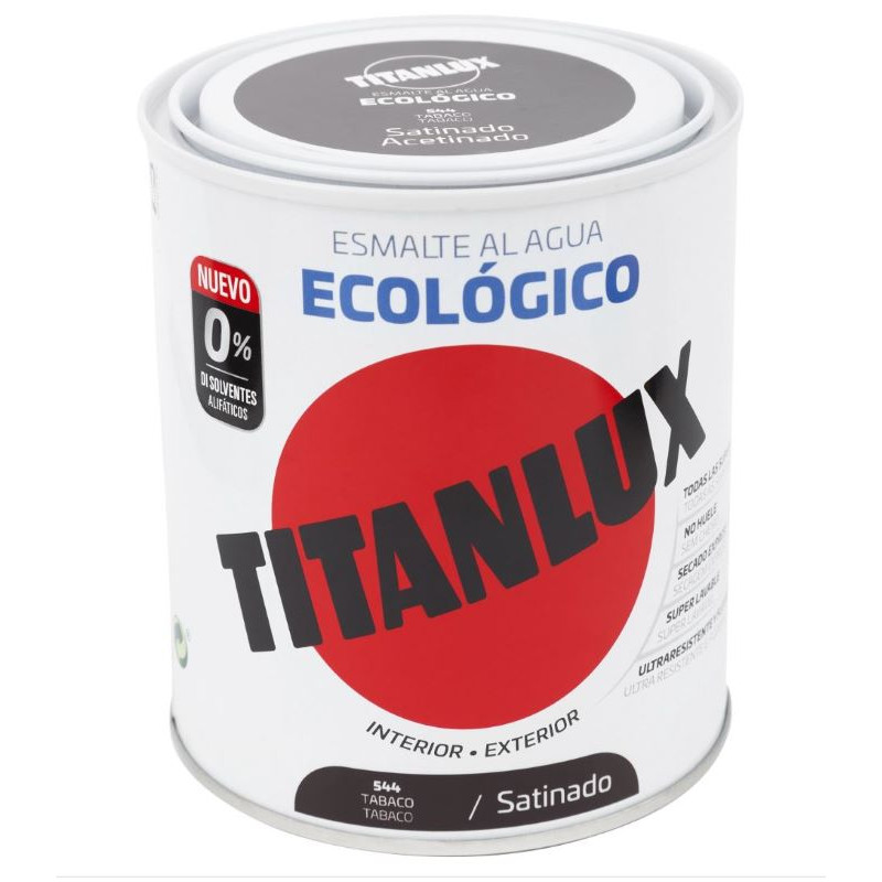 Pintura Esmalte Ecologico Tabaco Satinado 250 ml. Titanlux