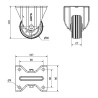 Rueda Fija Goma Industrial 80kg 2-0024.