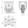 Rueda Fija Goma Industrial 110kg 2-0026.