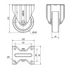 Rueda Fija Nylon 180kg 2-0238