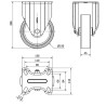 Rueda Placa Goma Industrial 140kg 2-0227