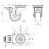 Rueda Placa Nylon Freno 130kg 2-2340