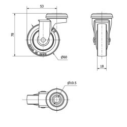 Rueda Tornillo Goma 1-0017