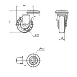 Rueda Tornillo Goma 1-0218