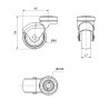 Rueda Tornillo Plástico 20kg 3-0020