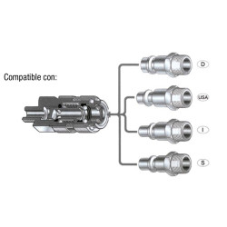 Enchufe Rápido Aire Rosca Macho 1/4