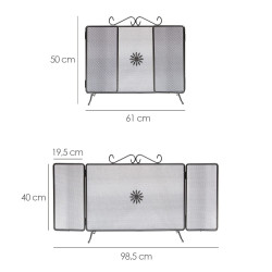 Pantalla Chimenea NG Plegable 98x50