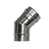 Codo Estufa Inox 80 45º Pellet