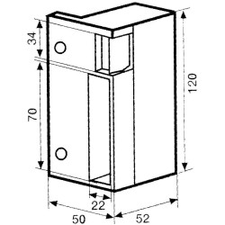 Cerradero Jis Portero Sobreponer 12v- 1035 Izquierda