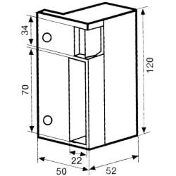 Cerradero Jis Portero Sobreponer 12V- 1037 Izquierda