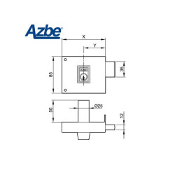 Cerradura Azbe 124 Apr 8 Derecha