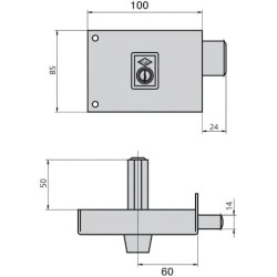 Cerradura CVL 1124/10 Derecha