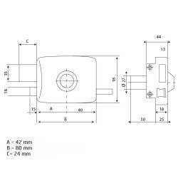 Cerradura Lince 5125A-8 Derecha