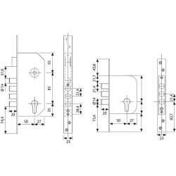 Cerradura Tesa R200B5SCL Canto Cuadrado