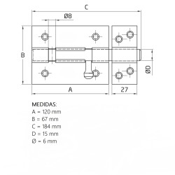 Cerrojo Bricomatado Para Candado 120 mm