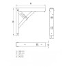 Palomilla plegable cromo 30x30