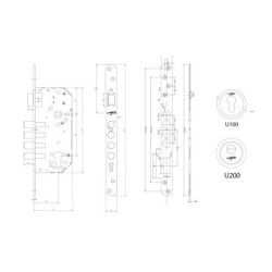 Cerradura Inther U200/50 Cr Latonado