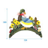 Soporte manguera jardín decorativo (pato con flores)