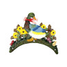 Soporte manguera jardín decorativo (pato con flores)