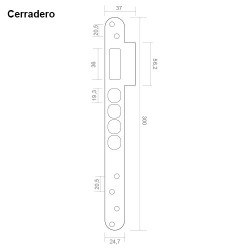 Cerradura Tesa R20BR5SCL Canto Redondo