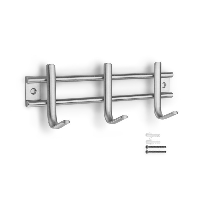 Percha Acero Inox. 3 Ganchos Ref. 3716